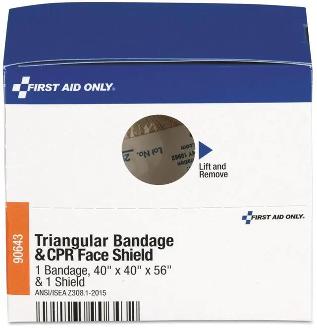 Alt view image 7 of 10 - First Aid Only Triangular Sling/Bandage and CPR Mask 2 Pieces 90643