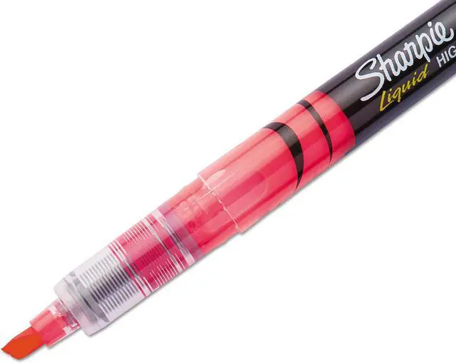 Alt view image 11 of 13 - Sharpie Accent Liquid Pen Style Highlighter Chisel Tip Fluorescent Pink Dozen 1754464