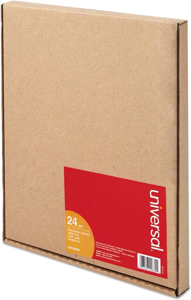Alt view image 8 of 8 - UNIVERSAL Economical Insertable Index Multicolor Tabs 5-Tab Letter Buff 24 Sets
