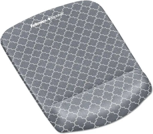 Alt view image 20 of 20 - Fellowes 9549701 PlushTouch Mouse Pad Wrist Rest with Microban - Gray Lattice