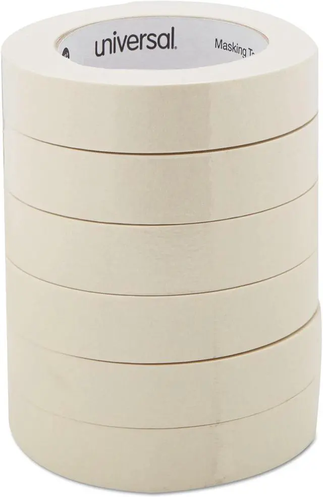 Alt view image 2 of 8 - Universal General Purpose Masking Tape 24mm x 54.8m 3" Core 3/Pack 51301