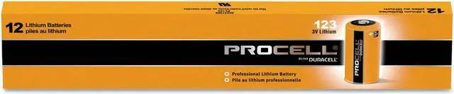 Alt view image 6 of 6 - DURACELL Procell 3V 123 / DL123A / CR123A / EL123A Lithium Battery, 12-box