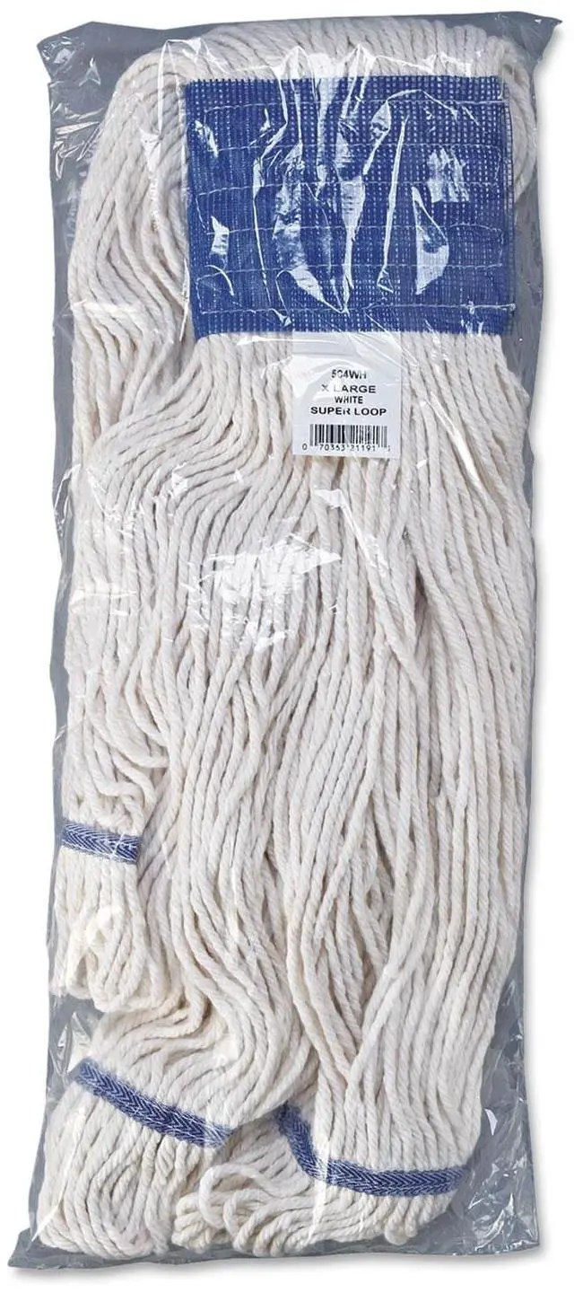 Alt view image 2 of 3 - Boardwalk Mop Head Super Loop Head Cotton/Synthetic Fiber X-Large White 12