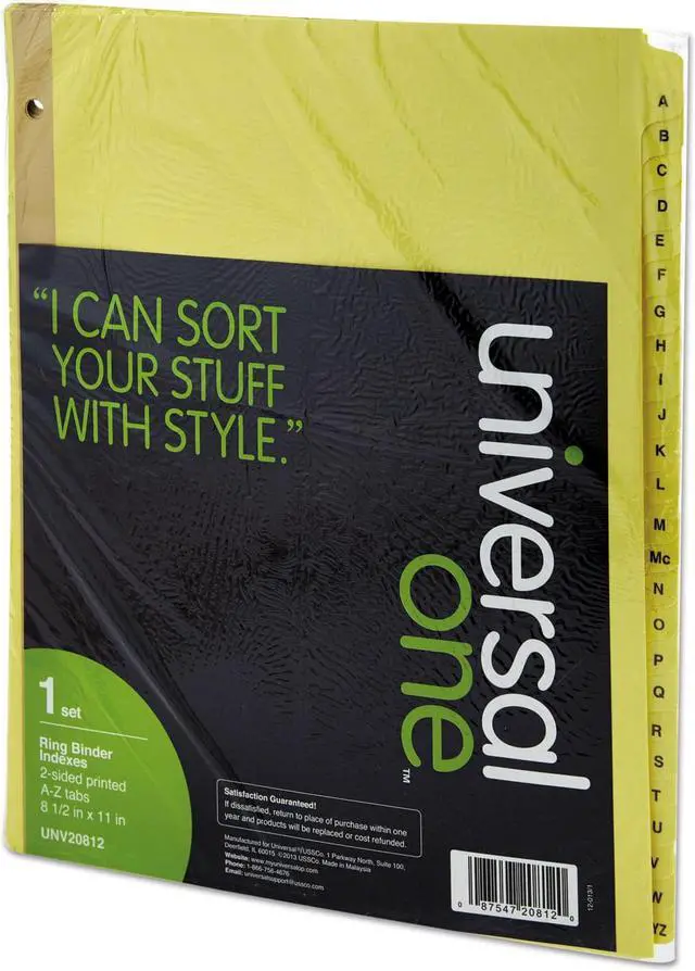Alt view image 7 of 7 - UNIVERSAL Preprinted Plastic-Coated Tab Dividers 25 Alphabet Tabs Letter Buff 25