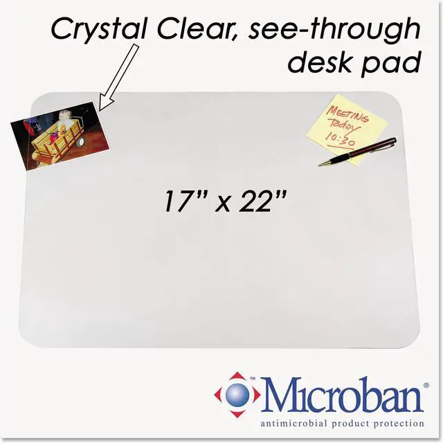 Alt view image 9 of 9 - Artistic KrystalView Desk Pad with Microban 22 x 17 Clear 6070MS