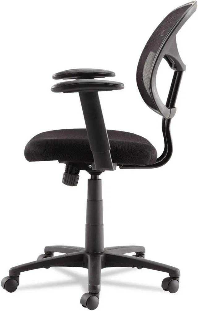 Alt view image 18 of 18 - Oif Swivel/Tilt Mesh Task Chair Height Adjustable T-Bar Arms Black/Chrome MT4818