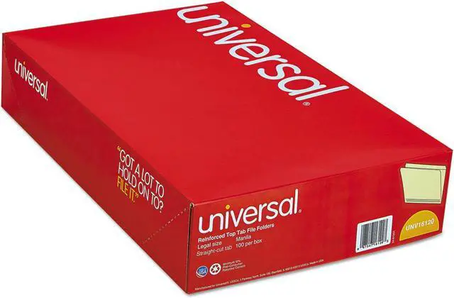 Alt view image 13 of 13 - UNIVERSAL File Folders Straight Cut Two-Ply Top Tab Legal Manila 100/Box 16120
