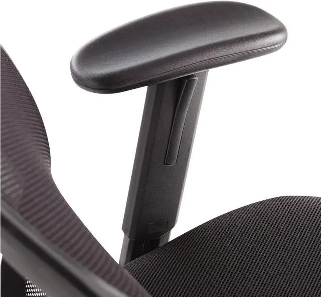 Alt view image 15 of 18 - Oif Swivel/Tilt Mesh Task Chair Height Adjustable T-Bar Arms Black/Chrome MT4818