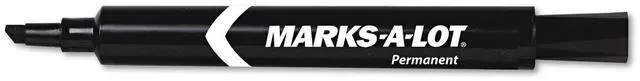 Alt view image 2 of 16 - Avery Marks-A-Lot Large Desk-Style Permanent Marker Chisel Tip Black Dozen 08888