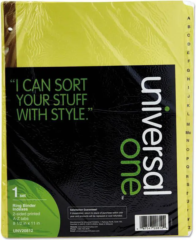 Alt view image 6 of 7 - UNIVERSAL Preprinted Plastic-Coated Tab Dividers 25 Alphabet Tabs Letter Buff 25
