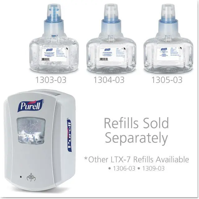Alt view image 18 of 18 - PURELL LTX-7 Touch-Free Dispenser 700mL White 132004