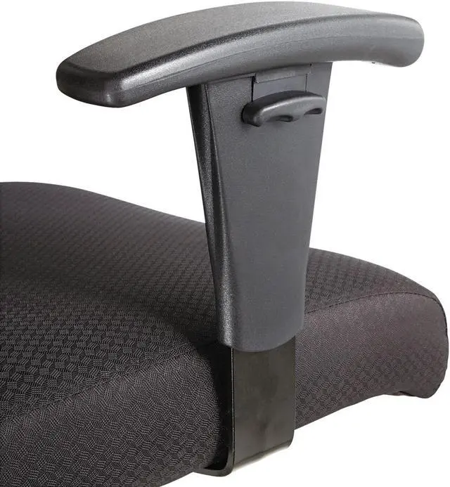 Alt view image 20 of 20 - OIF - OIFBT4510 - Big and Tall Swivel/Tilt Mid-Back Chair, Height Adjustable T-Bar Arms, Black