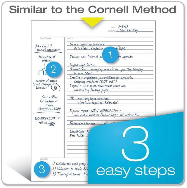 Alt view image 5 of 16 - Tops Note-Taking System Notebk Wire 20 lb 11"x9" 100Shts WE 90223