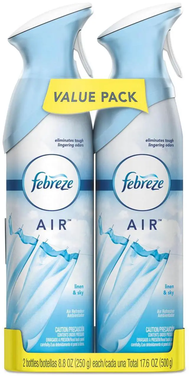 Alt view image 8 of 20 - Febreze AIR Linen & Sky 8.8 oz Aerosol 2/Pack 97799PK