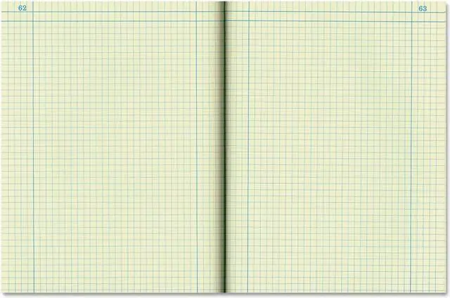 Alt view image 8 of 13 - National Computation Book Quadrille Rule 9 1/4 x 11 3/4 Green 75 Sheets 43648