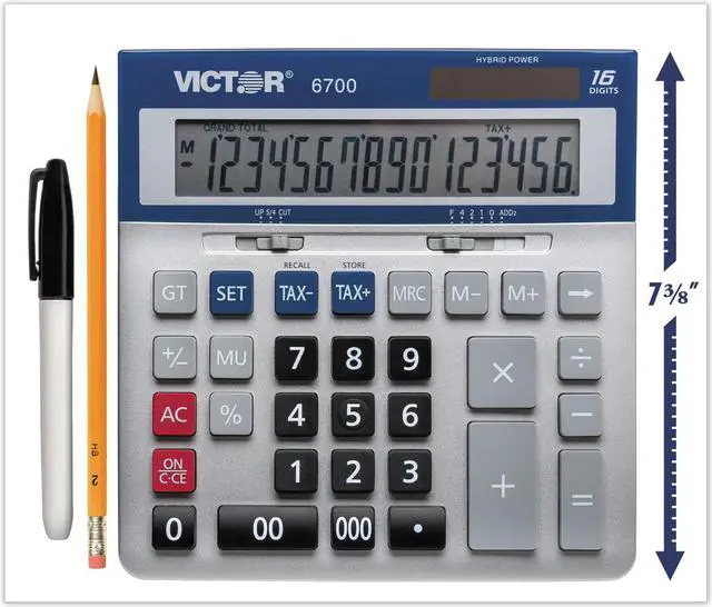 Alt view image 12 of 13 - Victor 6700 Large Desktop Calculator 16-Digit LCD