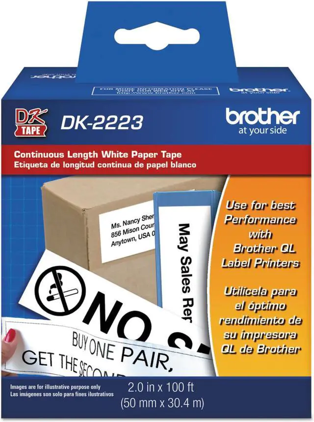 Alt view image 7 of 10 - BROTHER DK2223 PAPER LABEL