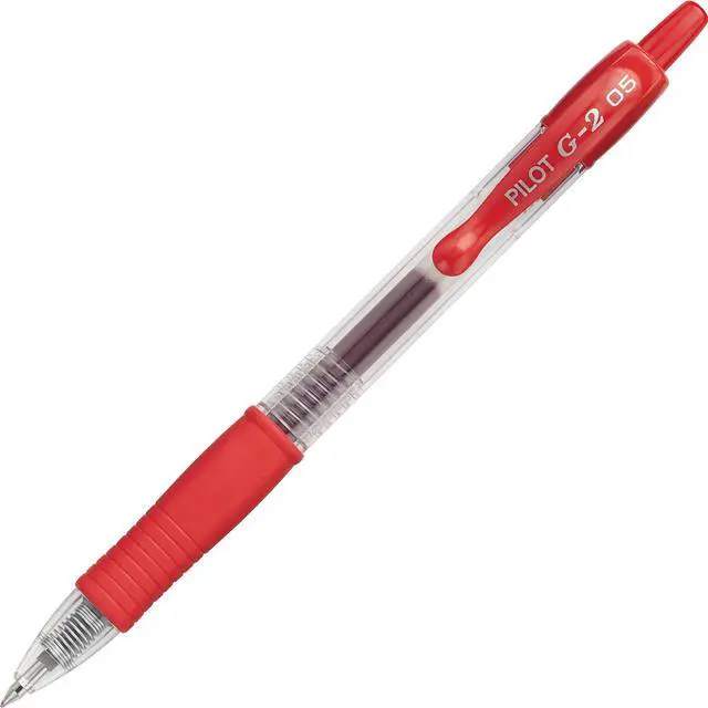 Alt view image 9 of 9 - Pilot 31105 G2 Rollerball Pen Extra Fine Pen Point Type - 0.5 mm Pen Point Size - Red Ink - 12 / Dozen