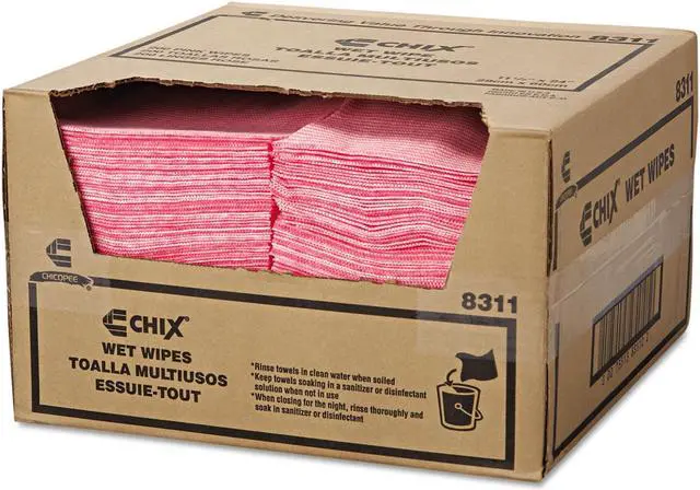 Alt view image 6 of 10 - Chix Wet Wipes 11 1/2 x 24 White/Pink 200/Carton 8311