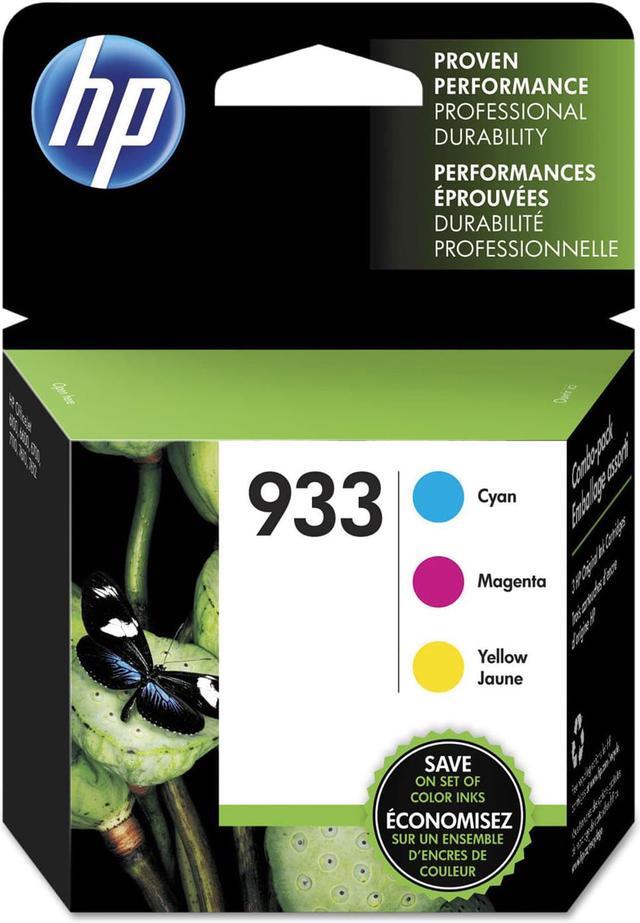 Alt view image 11 of 18 - HP 933 3-pack Cyan/Magenta/Yellow Original Ink Cartridges, Per cartridge: ~330