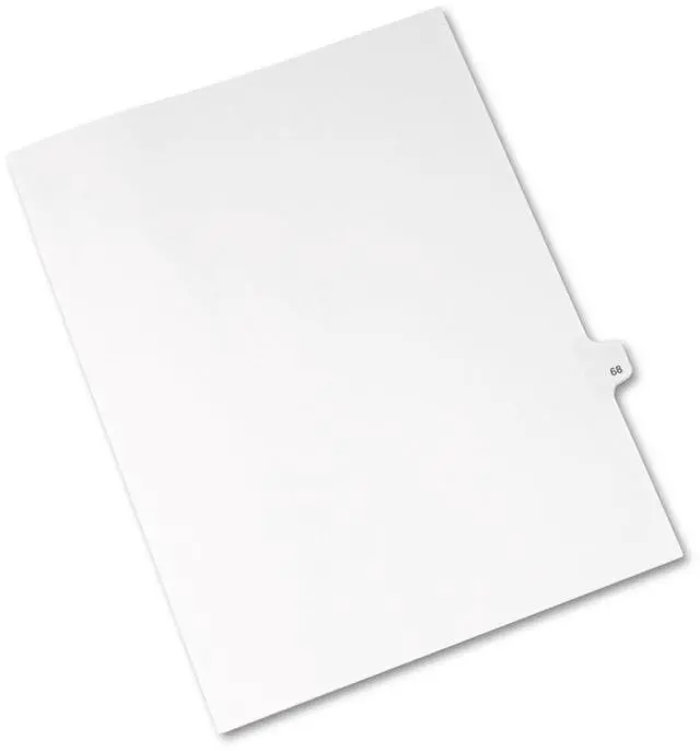 Alt view image 4 of 8 - Avery-Style Legal Exhibit Side Tab Divider Title: 68 Letter White 25/Pack 01068