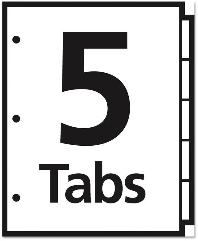 Alt view image 3 of 12 - Office Essentials Plastic Insertable Dividers 5-Tab Letter 11466