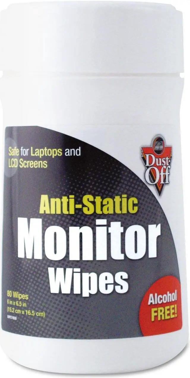 Alt view image 9 of 10 - Falcon DSCT Premoistened Monitor Cleaning Wipes  Cloth  6 x 6  80/Tub