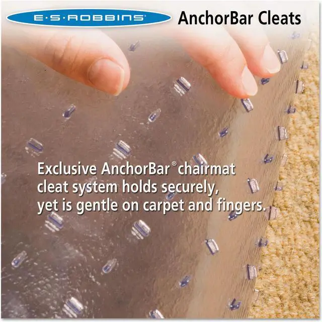Alt view image 13 of 15 - ES Robbins 120123 AnchorBar Task Series Value Chair Mat for Carpet- Lip- 45w x 53l- Clear
