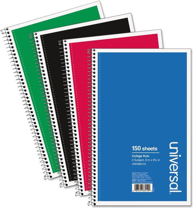 Alt view image 3 of 10 - Wirebound Notebook, 6 x 9-1/2, College Ruled, 150 Sheets, Assorted Col