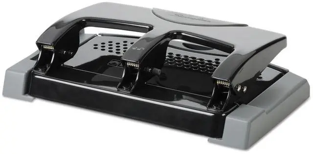 Alt view image 20 of 20 - Swingline 45-Sheet SmartTouch Three-Hole Punch 9/32" Holes Black/Gray 74136