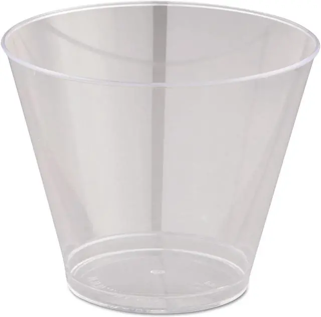Alt view image 4 of 6 - WNA Comet Smooth Wall Tumblers 9oz Clear Squat 25/Pack 20 Packs/Carton T9S