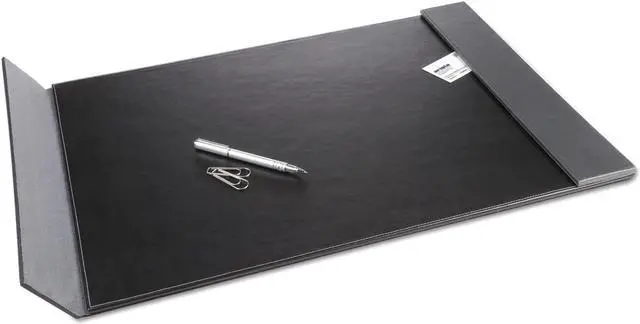Alt view image 9 of 9 - Artistic Monticello Desk Pad with Fold-Out Sides 24 x 14 Black 5240BG