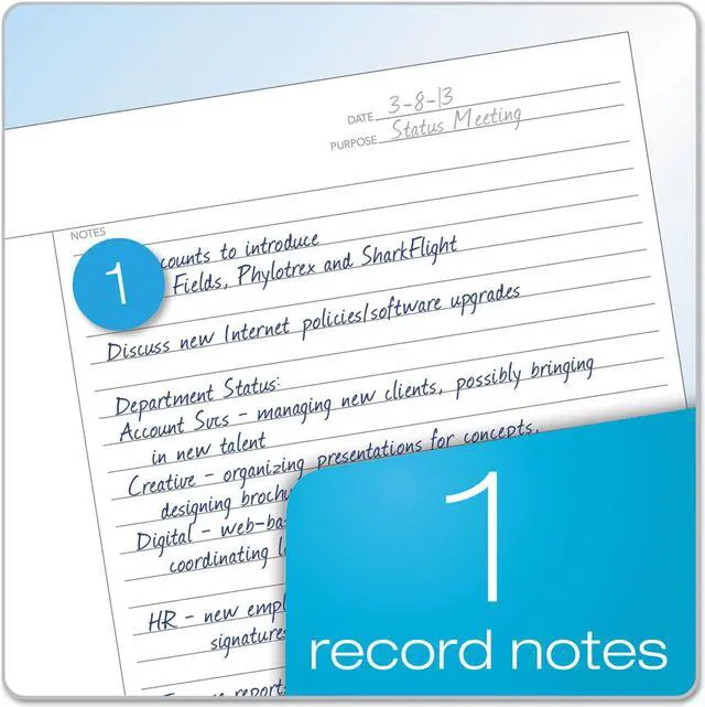 Alt view image 2 of 20 - Tops Focusnotes Steno Pad, Pitman Rule, Blue Cover, 80 White 6 X 9 Sheets 90222