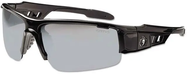 Alt view image 3 of 10 - Ergodyne 52042 Skullerz Dagr Safety Glasses, Black Frame/Silver Lens, Nylon/Polycarb