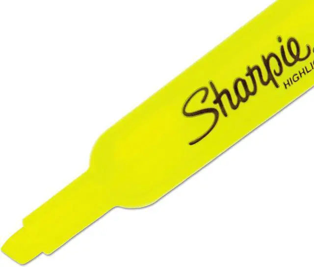 Alt view image 16 of 16 - Sharpie Accent Tank Style Highlighter Chisel Tip Fluorescent Yellow Dozen 25025