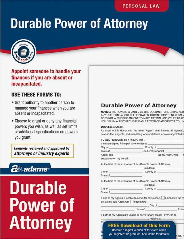 Alt view image 6 of 7 - General Power/Attorney Form Individual Will Handle Finances