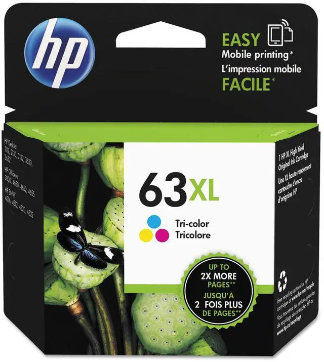 Alt view image 12 of 18 - HP 63XL High Yield Ink Cartridge - Cyan/Magenta/Yellow