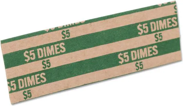 Alt view image 15 of 16 - Coin-Tainer Flat Coin Wrappers Dimes $5 1000 Wrappers/Box 30010