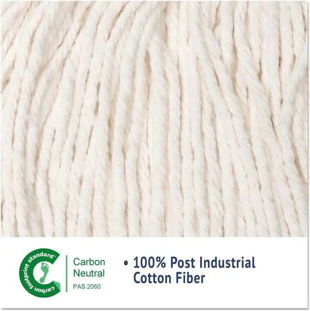 Alt view image 6 of 14 - Boardwalk Cut-End Wet Mop Head Cotton No. 24 White 12/Carton 2024CCT