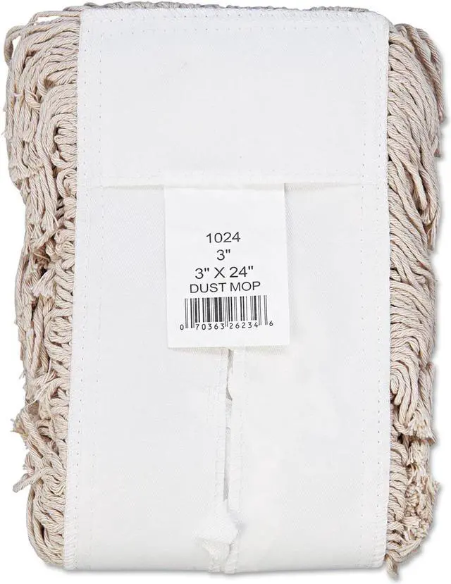 Alt view image 5 of 17 - Boardwalk Mop Head Dust Cotton 24 x 3 White 1024