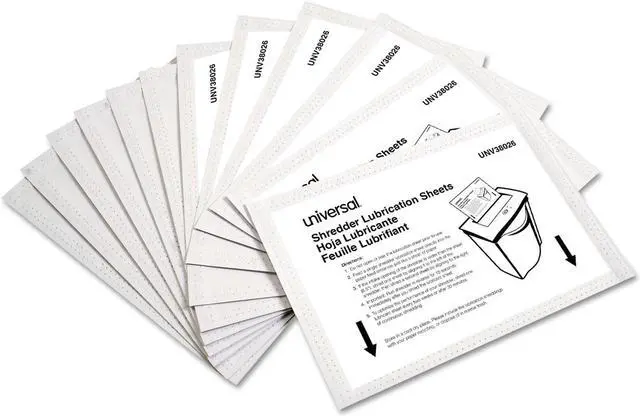 Main image of Universal Shredder Lubricant Sheets 5.5" x 2.8" 24/Pack 38026