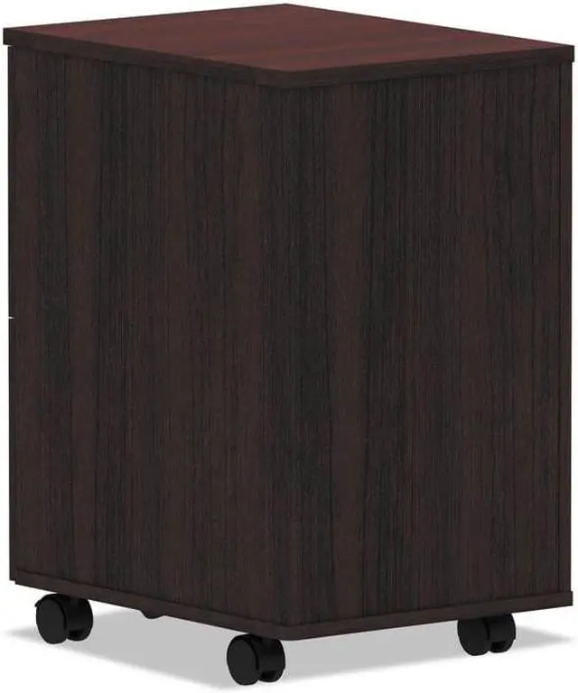 Alt view image 3 of 14 - Alera Valencia Series Mobile File/File Pedestal, 15 3/8 x 20 x 26 5/8, Mahogany