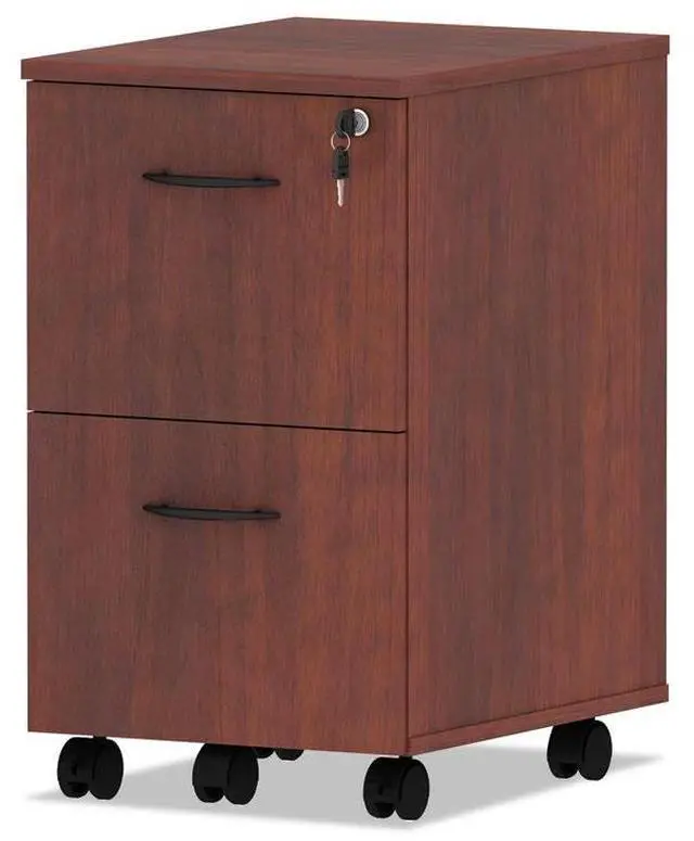 Alt view image 3 of 14 - Alera Valencia Series Mobile File/File Pedestal, 15.38 x 20 x 26.63, Med Cherry