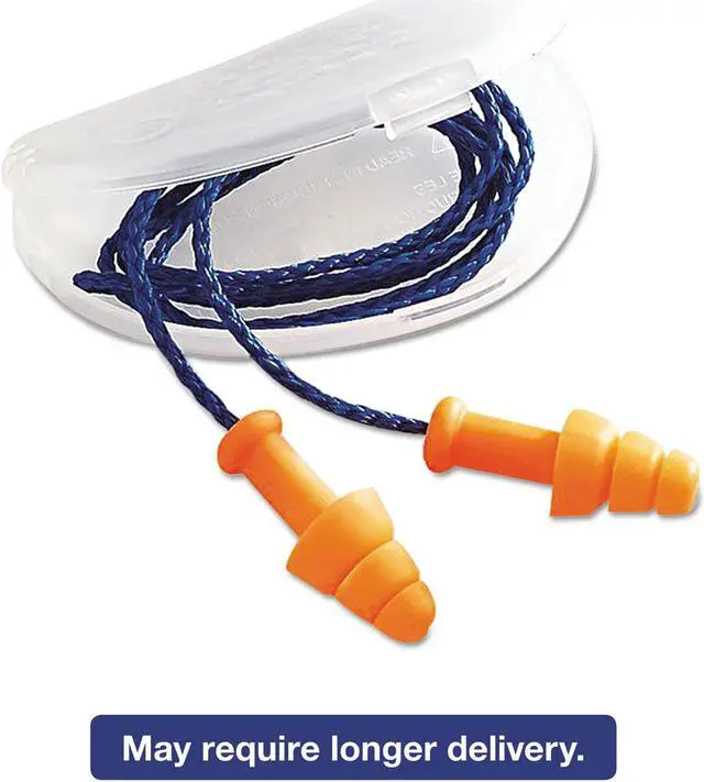 Alt view image 8 of 9 - Smartfit Reusable Earplugs, Tpe, Orange, Corded, Hearpack