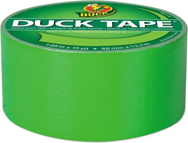 Alt view image 7 of 10 - Colored Duct Tape, 9 mil, 1.88" x 15 yds, 3" Core, Neon Green 1265018