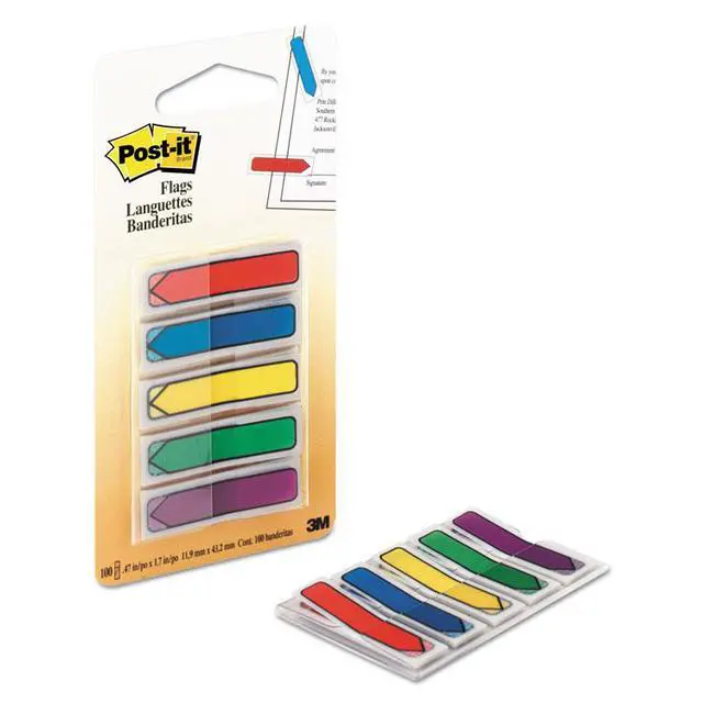 Alt view image 8 of 13 - 3M MMM684ARR1 Post It Flags .47X1.7 Asst Colors- 20 Flgs