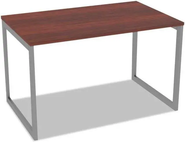 Alt view image 8 of 20 - Alera Open Office Desk Series Adjustable O-Leg Desk Base 30" Deep Silver