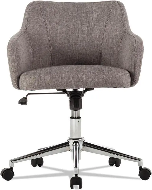 Alt view image 15 of 17 - Alera ALECS4251 Captain Series Mid-Back Chair, Gray Tweed