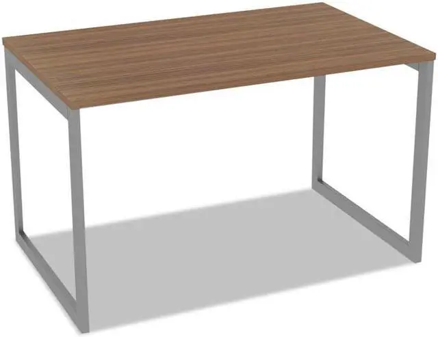 Alt view image 11 of 20 - Alera Open Office Desk Series Adjustable O-Leg Desk Base 30" Deep Silver