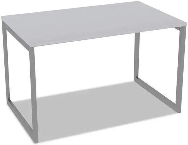 Alt view image 10 of 20 - Alera Open Office Desk Series Adjustable O-Leg Desk Base 30" Deep Silver